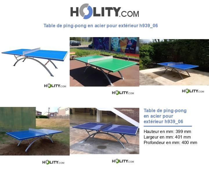 Table de ping-pong en acier pour extérieur h939_06