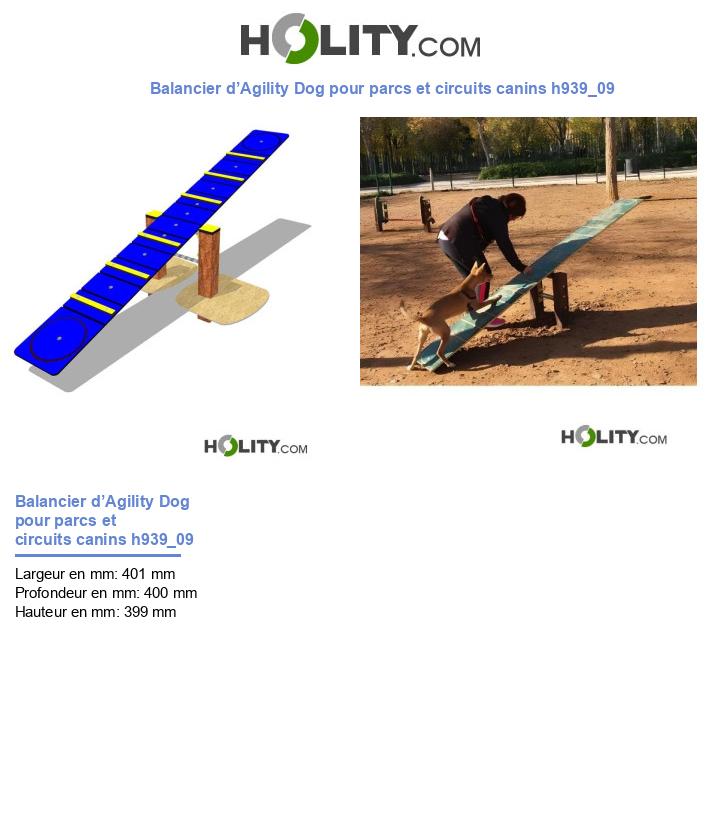 Balancier d’Agility Dog pour parcs et circuits canins h939_09