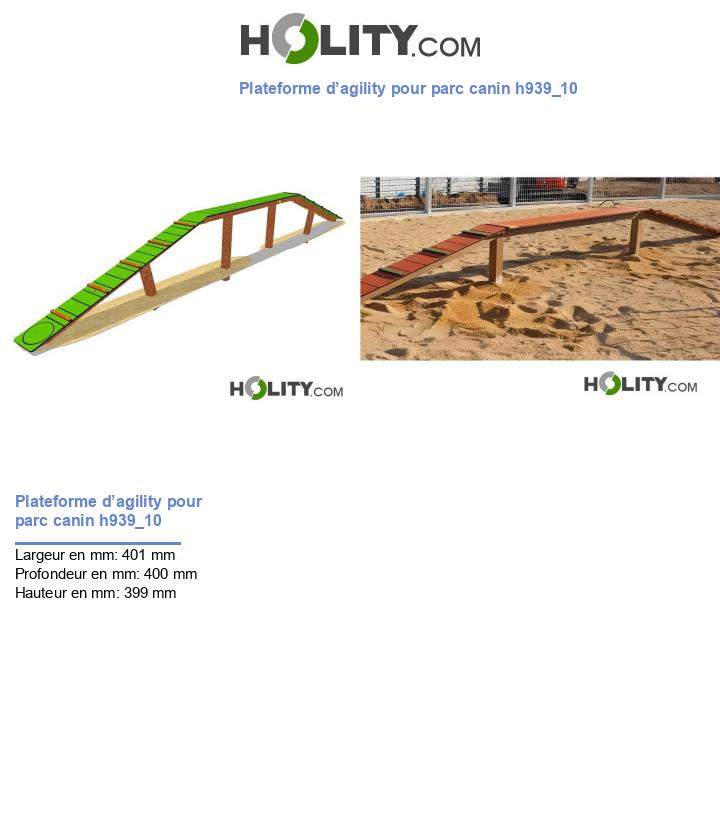Plateforme d’agility pour parc canin h939_10