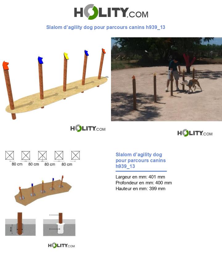 Slalom d’agility dog pour parcours canins h939_13