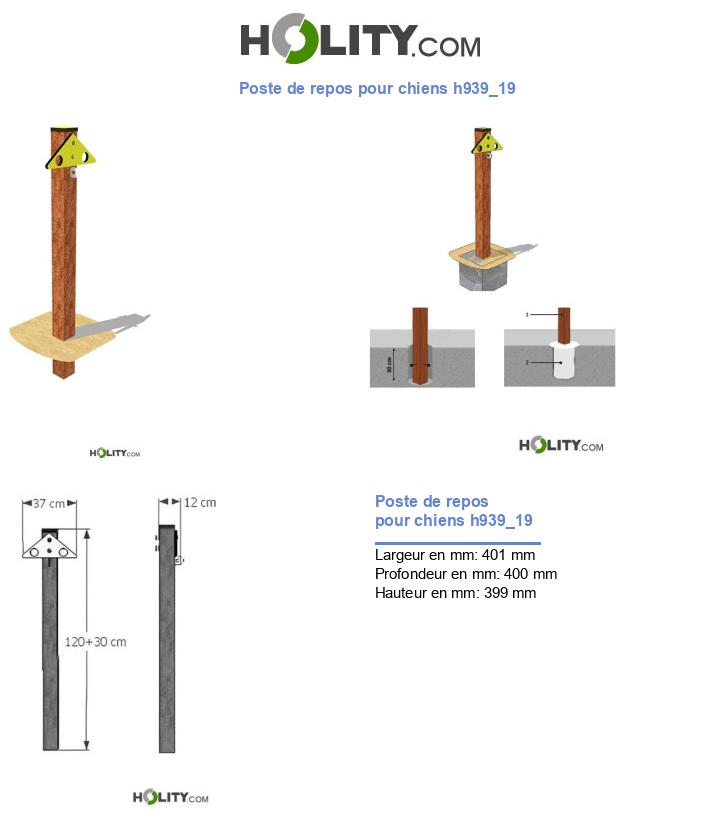 Poste de repos pour chiens h939_19