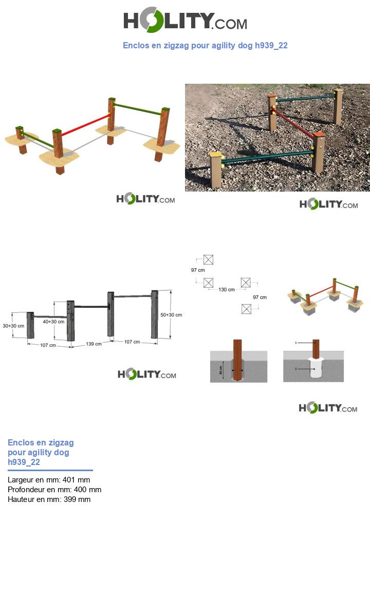 Enclos en zigzag pour agility dog h939_22