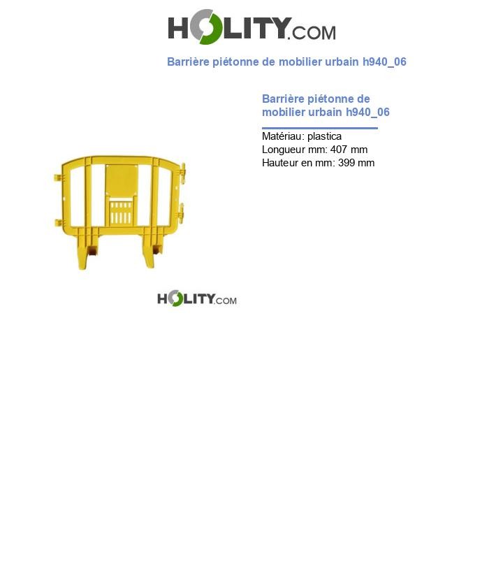 Barrière piétonne de mobilier urbain h940_06