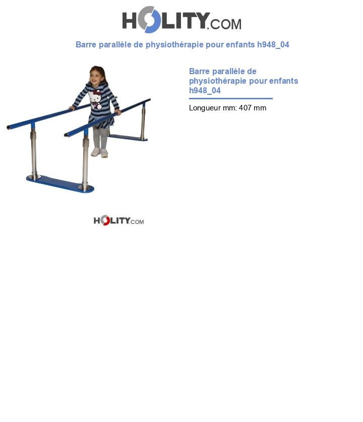 Barre parallèle de physiothérapie pour enfants h948_04