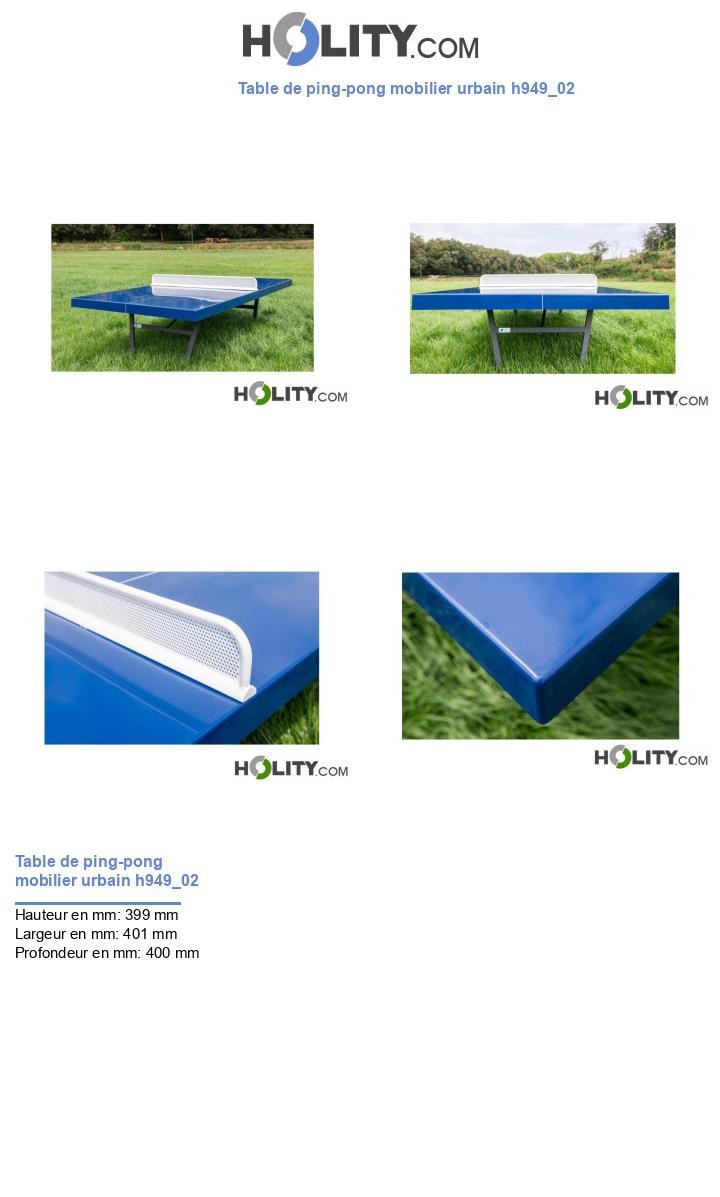 Table de ping-pong mobilier urbain h949_02