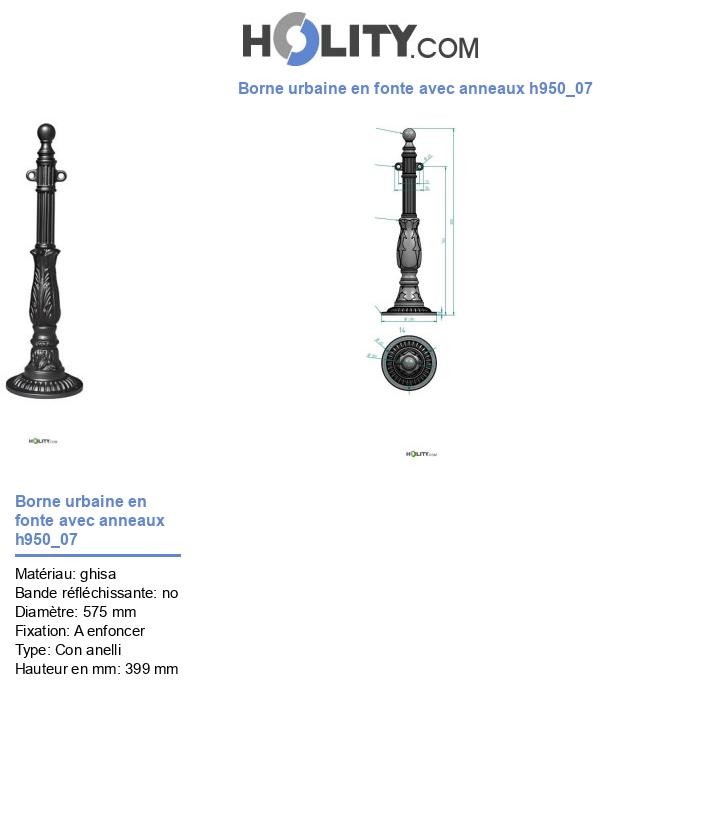 Borne urbaine en fonte avec anneaux h950_07