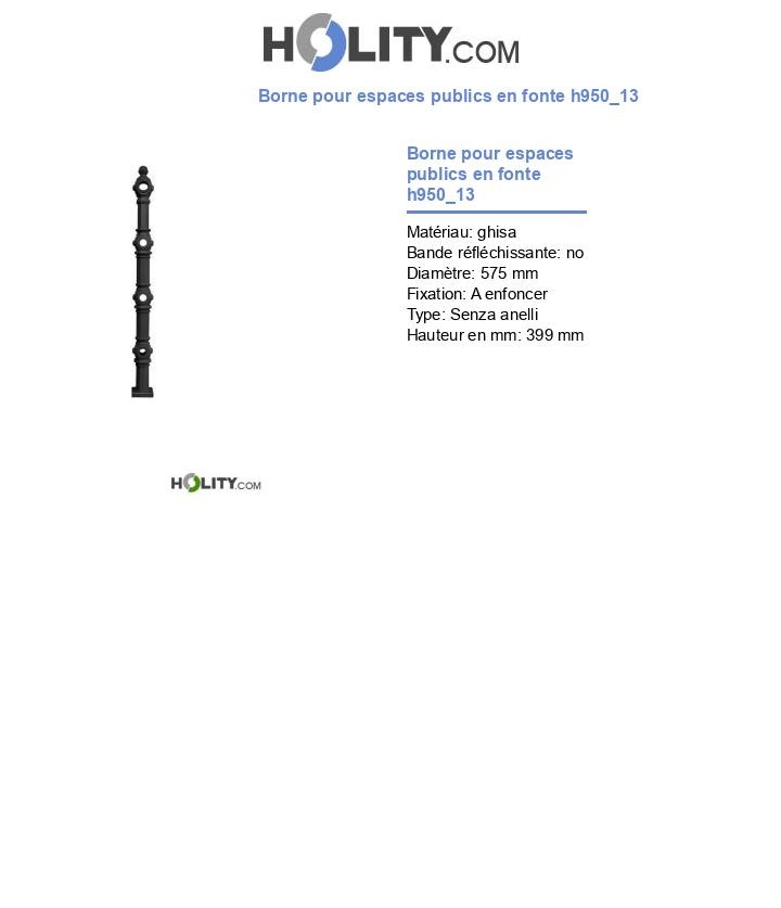 Borne pour espaces publics en fonte h950_13