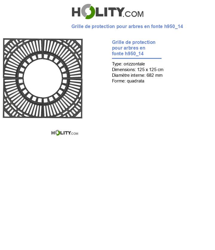 Grille de protection pour arbres en fonte h950_14