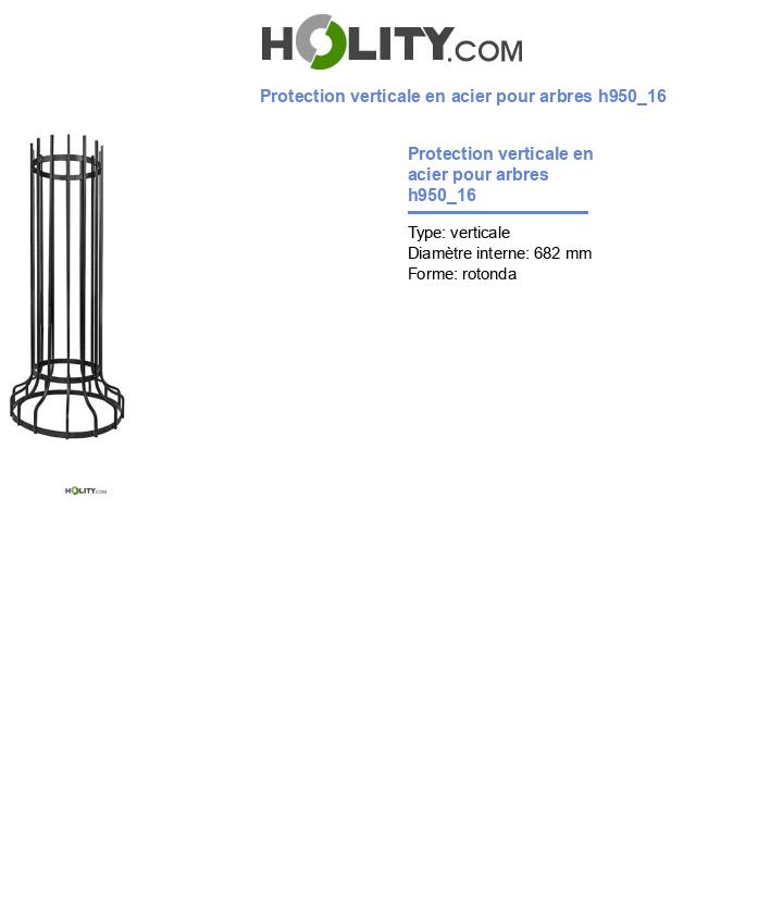 Protection verticale en acier pour arbres h950_16