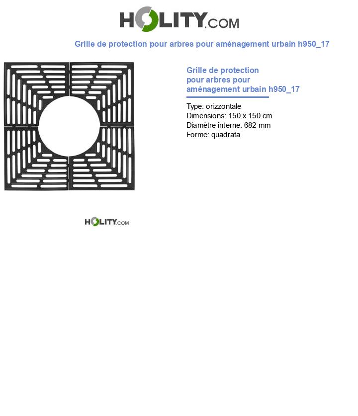 Grille de protection pour arbres pour aménagement urbain h950_17