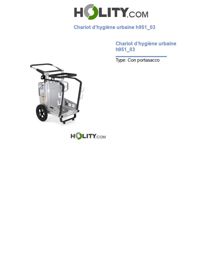 Chariot d’hygiène urbaine h951_03