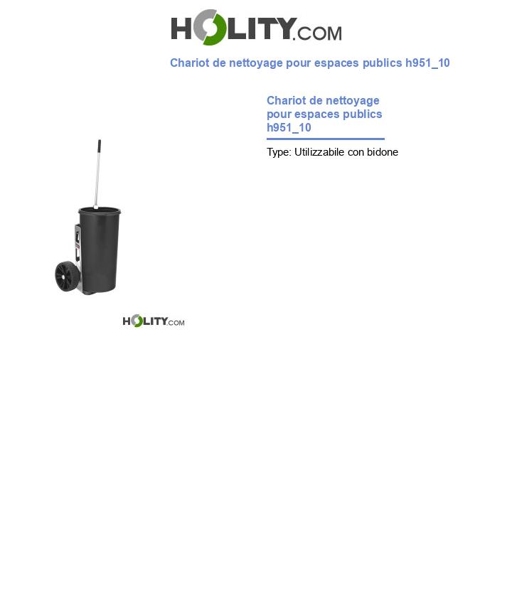 Chariot de nettoyage pour espaces publics h951_10