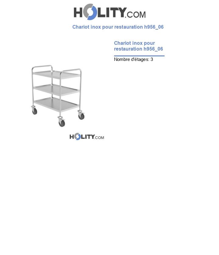 Chariot inox pour restauration h956_06