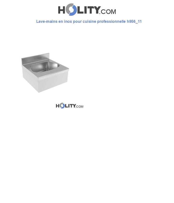 Lave-mains en inox pour cuisine professionnelle h956_11