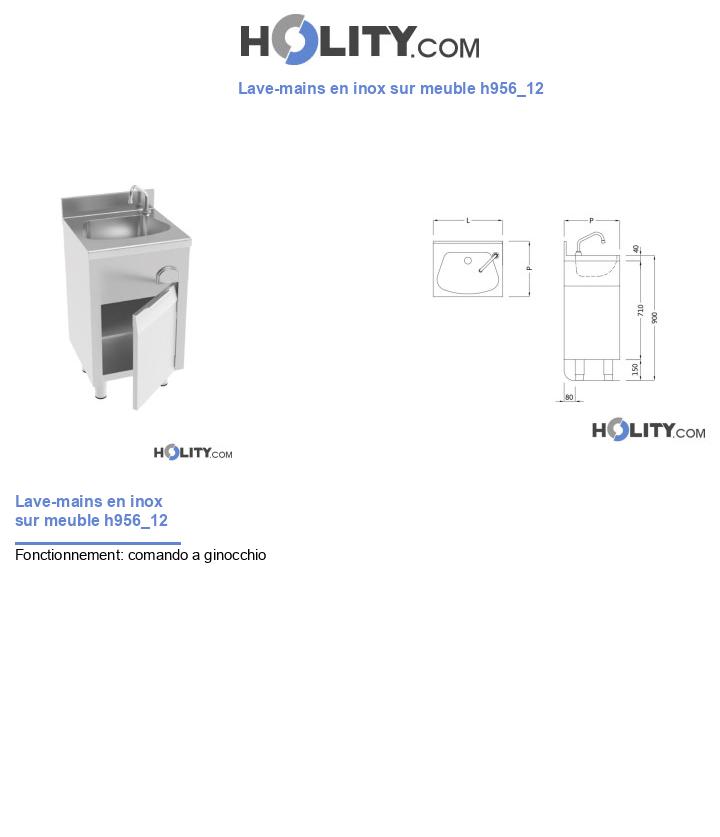 Lave-mains en inox sur meuble h956_12