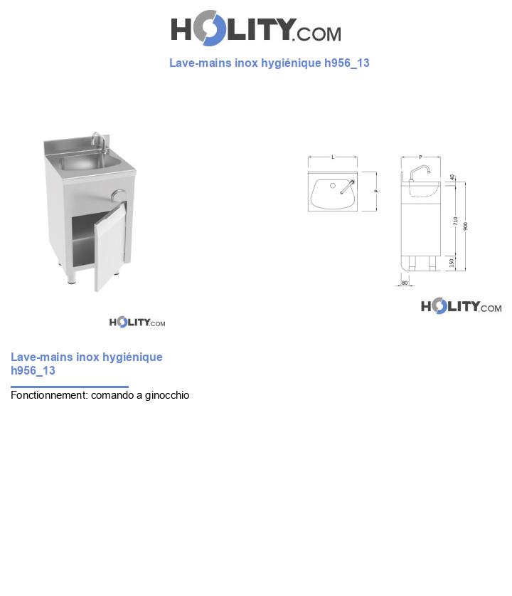 Lave-mains inox hygiénique h956_13