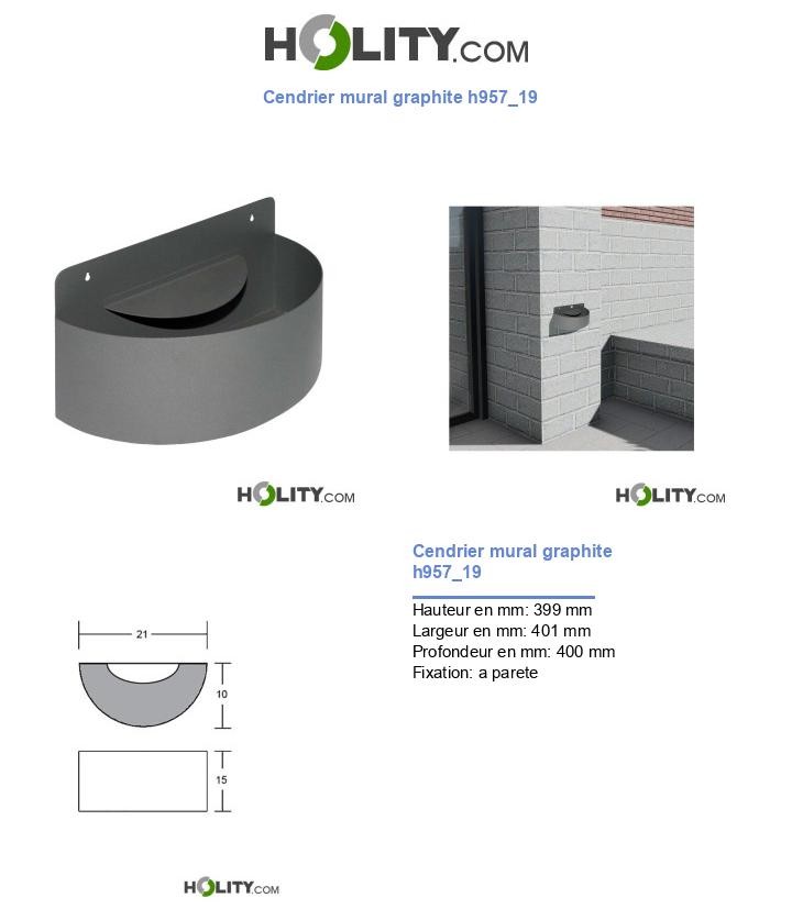 Cendrier mural graphite h957_19