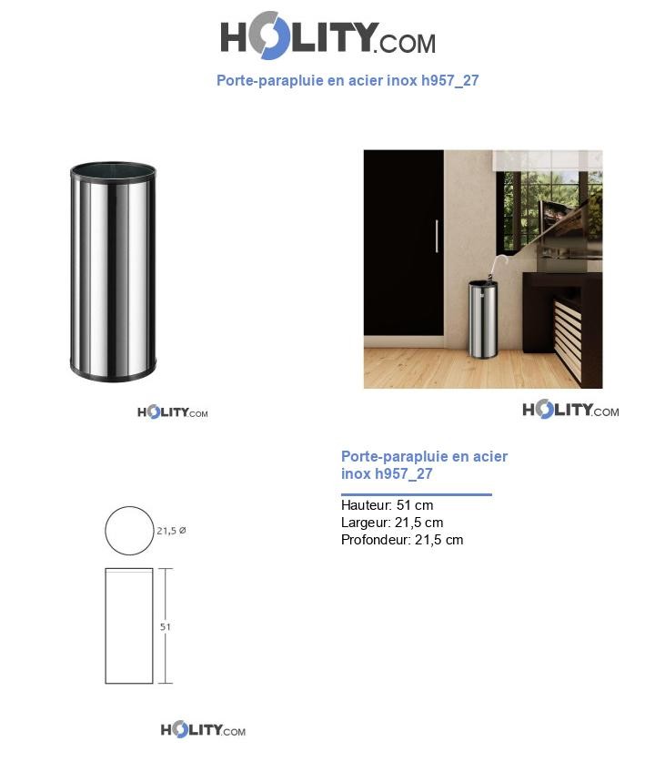 Porte-parapluie en acier inox h957_27
