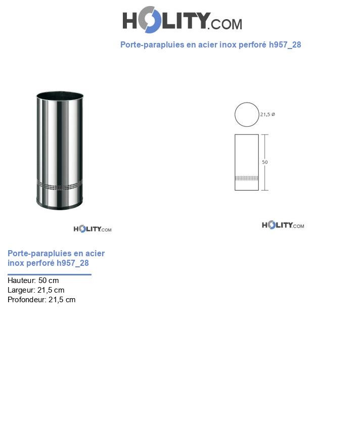 Porte-parapluies en acier inox perforé h957_28