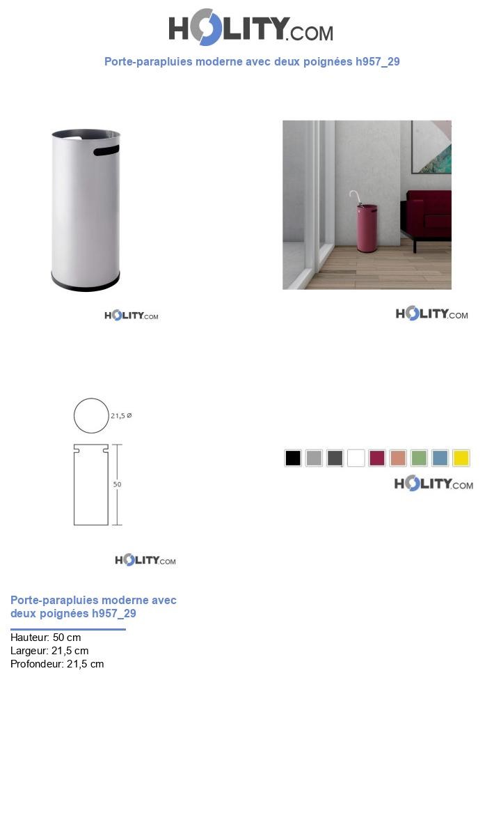 Porte-parapluies moderne avec deux poignées h957_29