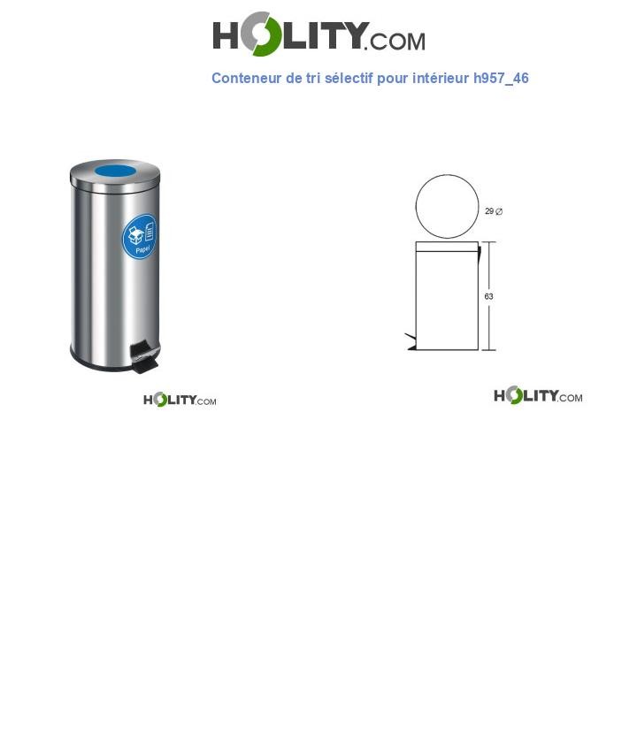 Conteneur de tri sélectif pour intérieur h957_46