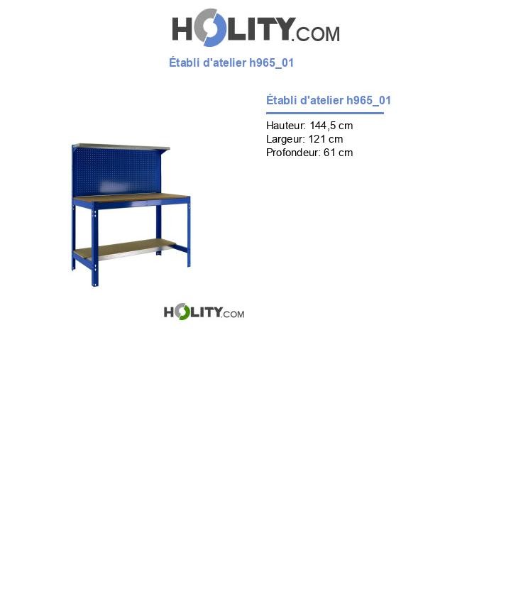 Établi d'atelier h965_01