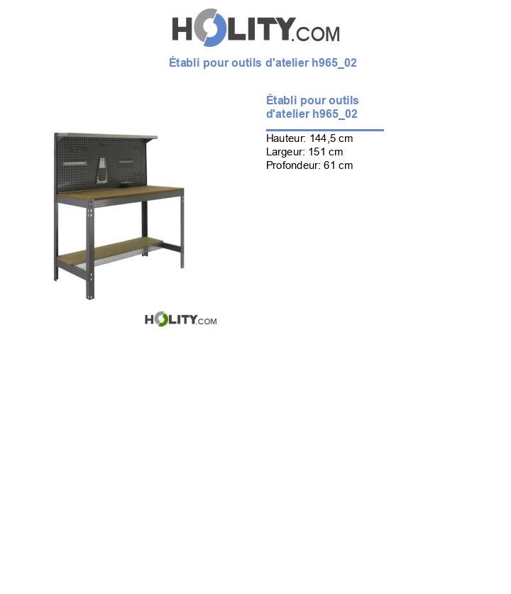 Établi pour outils d'atelier h965_02