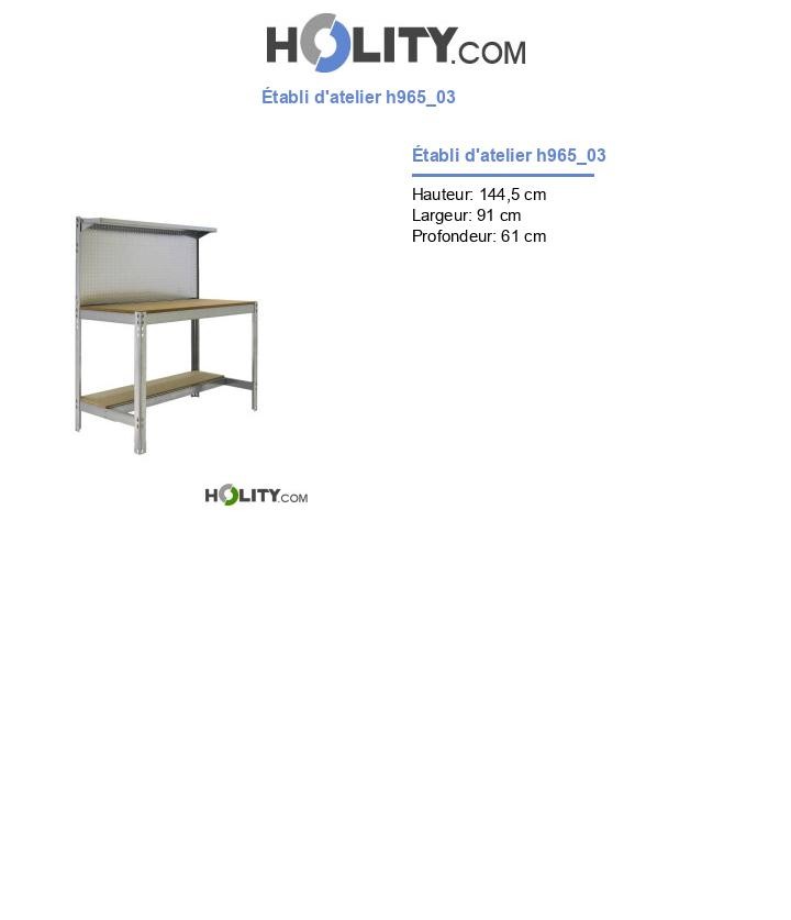 Établi d'atelier h965_03