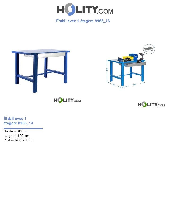 Établi avec 1 étagère h965_13