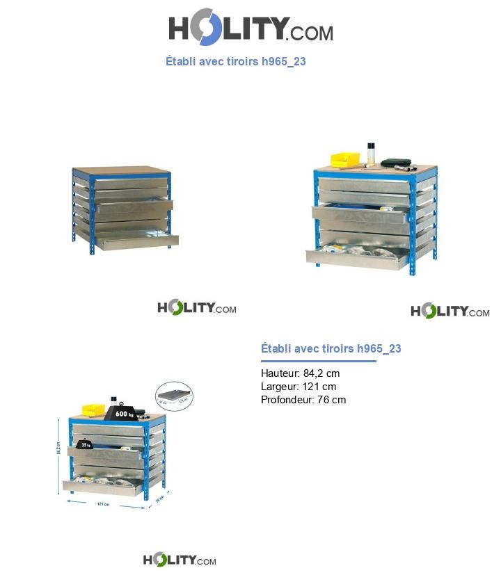 Établi avec tiroirs h965_23