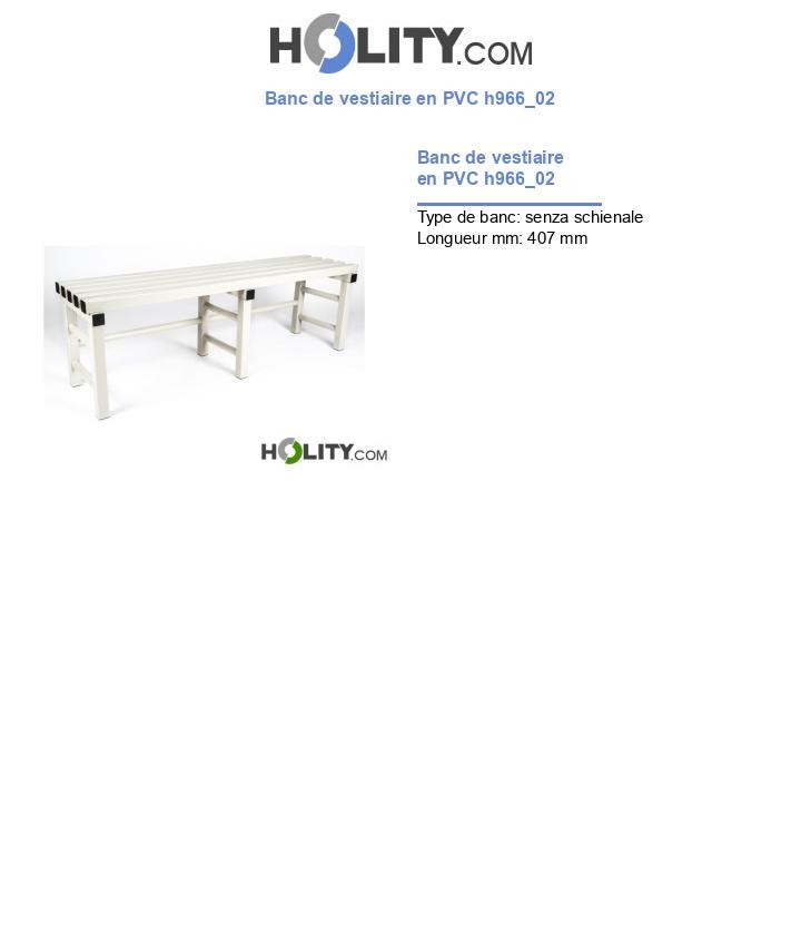 Banc de vestiaire en PVC h966_02
