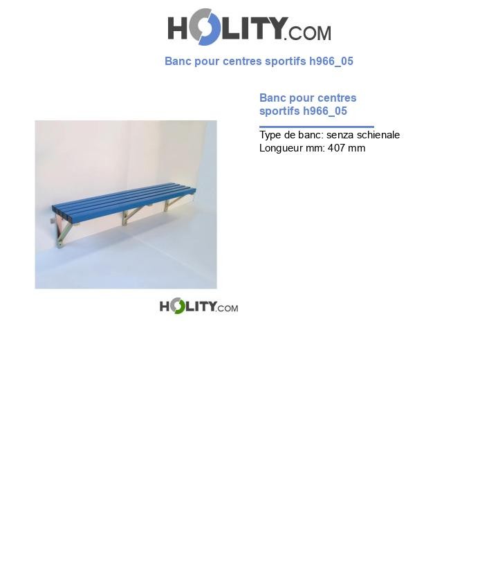Banc pour centres sportifs h966_05