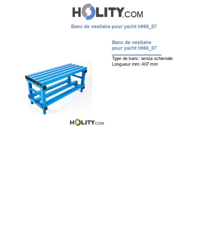Banc de vestiaire pour yacht h966_07
