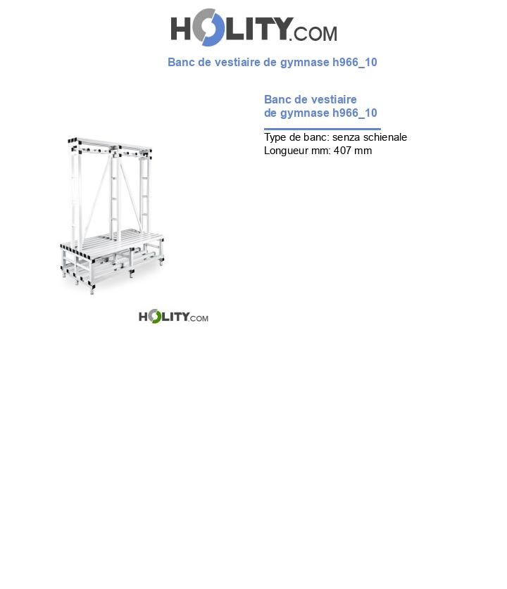 Banc de vestiaire de gymnase h966_10