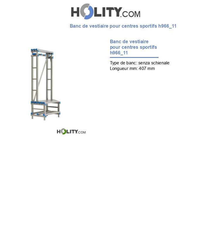 Banc de vestiaire pour centres sportifs h966_11