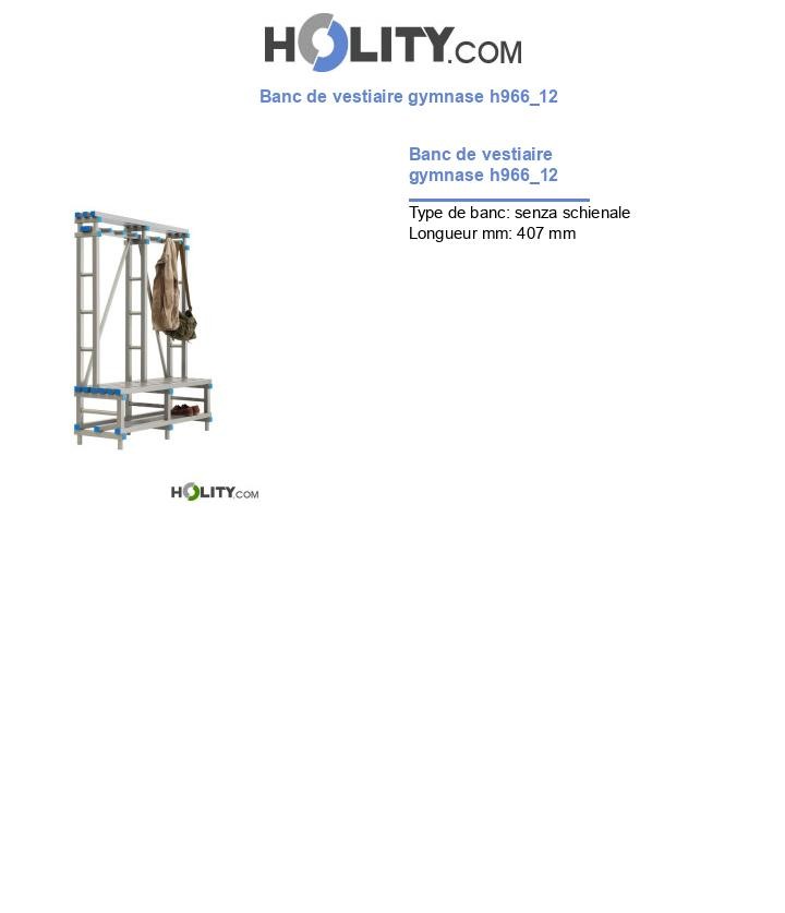 Banc de vestiaire gymnase h966_12