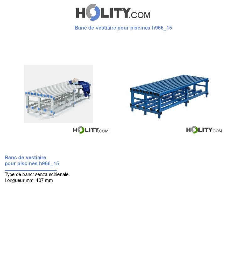 Banc de vestiaire pour piscines h966_15