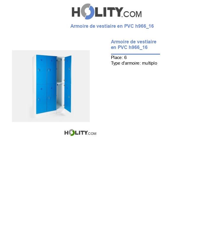 Armoire de vestiaire en PVC h966_16