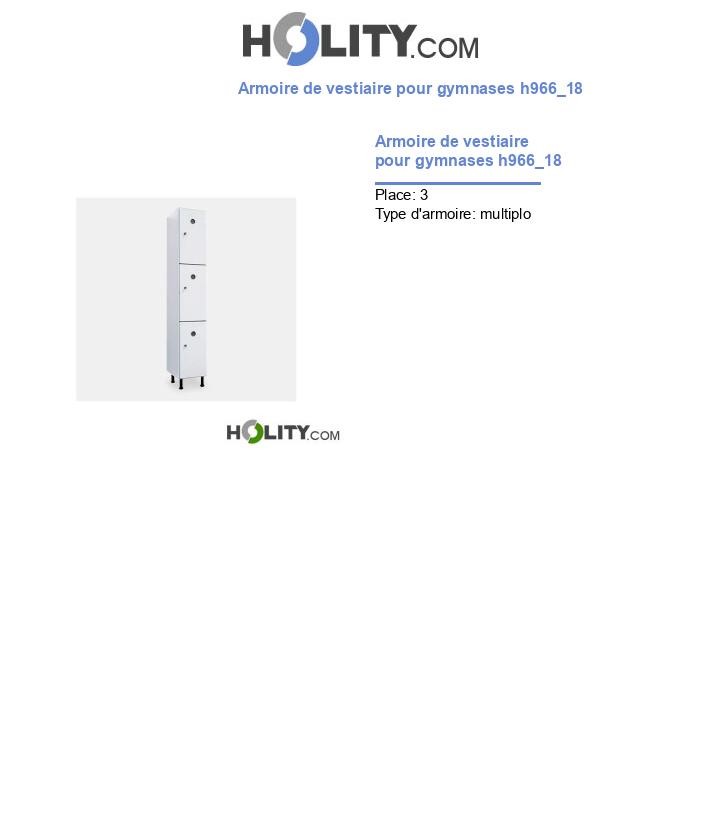 Armoire de vestiaire pour gymnases h966_18