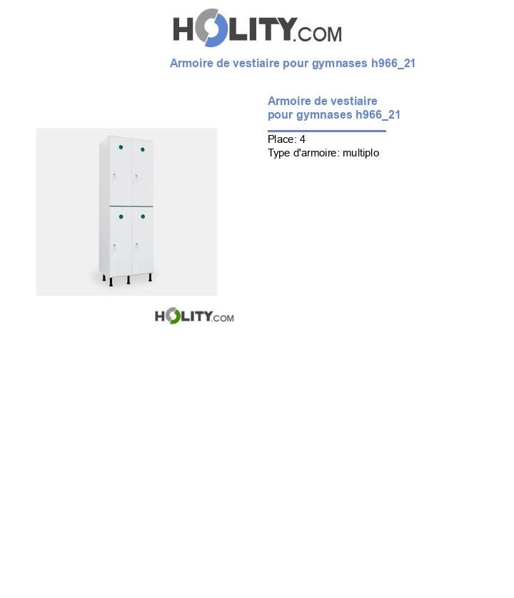 Armoire de vestiaire pour gymnases h966_21