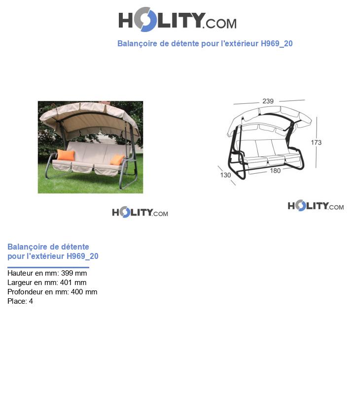 Balançoire de détente pour l'extérieur H969_20