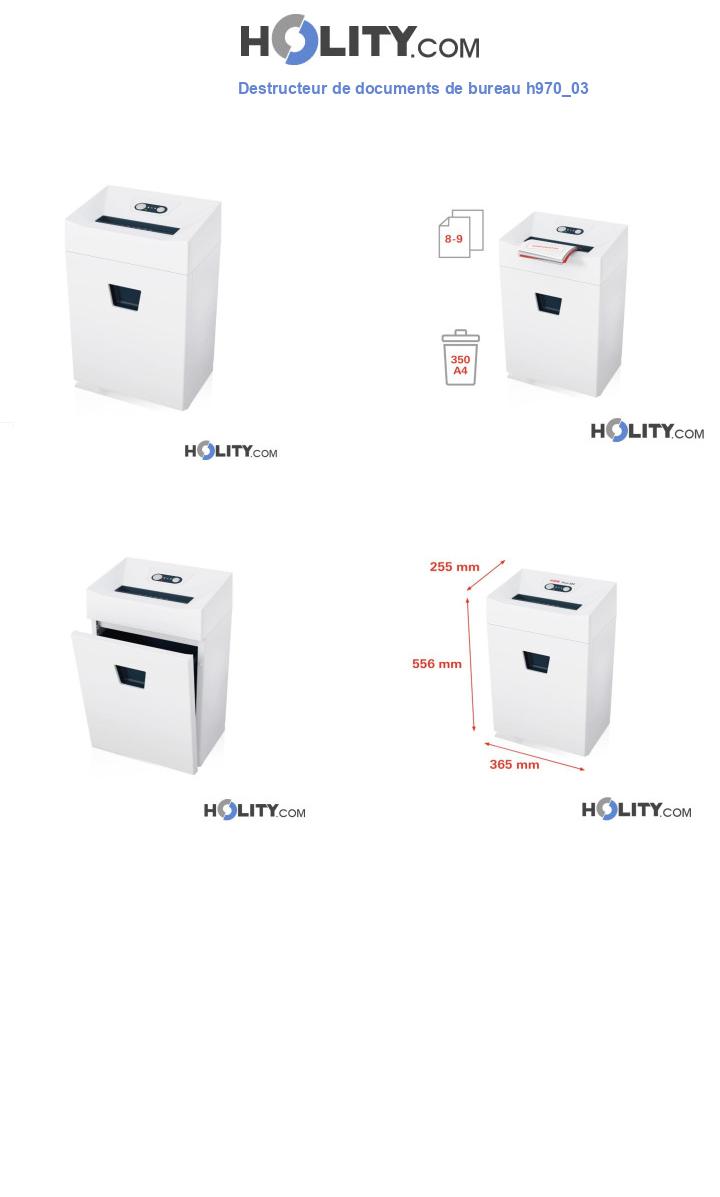Destructeur de documents de bureau h970_03