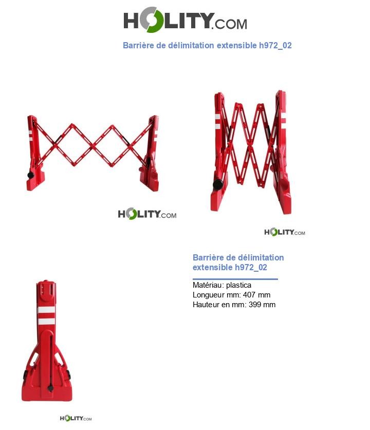 Barrière de délimitation extensible h972_02