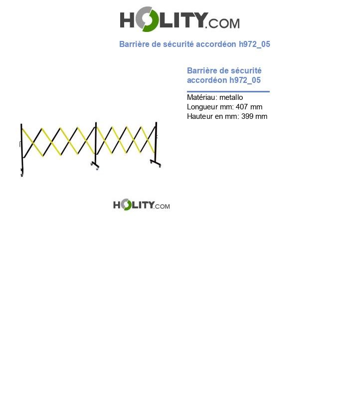Barrière de sécurité accordéon h972_05