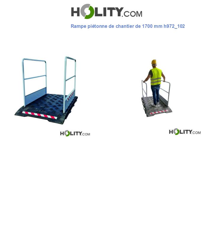 Rampe piétonne de chantier de 1700 mm h972_102