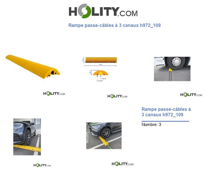 Rampe passe-câbles à 3 canaux h972_109