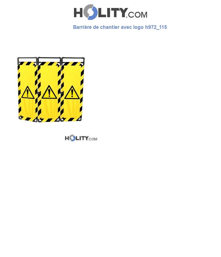Barrière de chantier avec logo h972_115