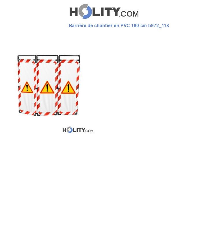 Barrière de chantier en PVC 180 cm h972_118