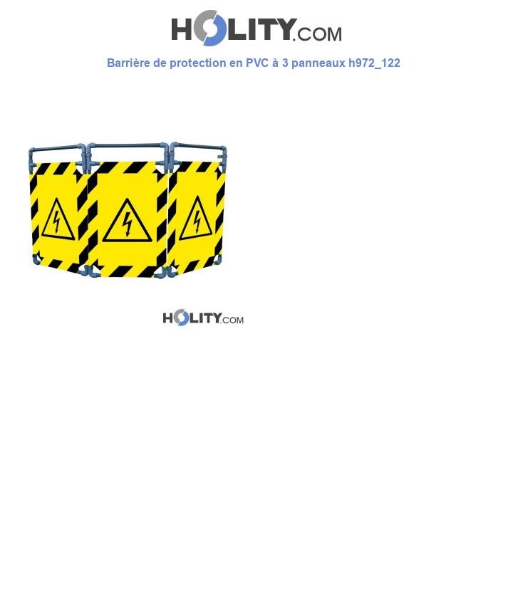 Barrière de protection en PVC à 3 panneaux h972_122