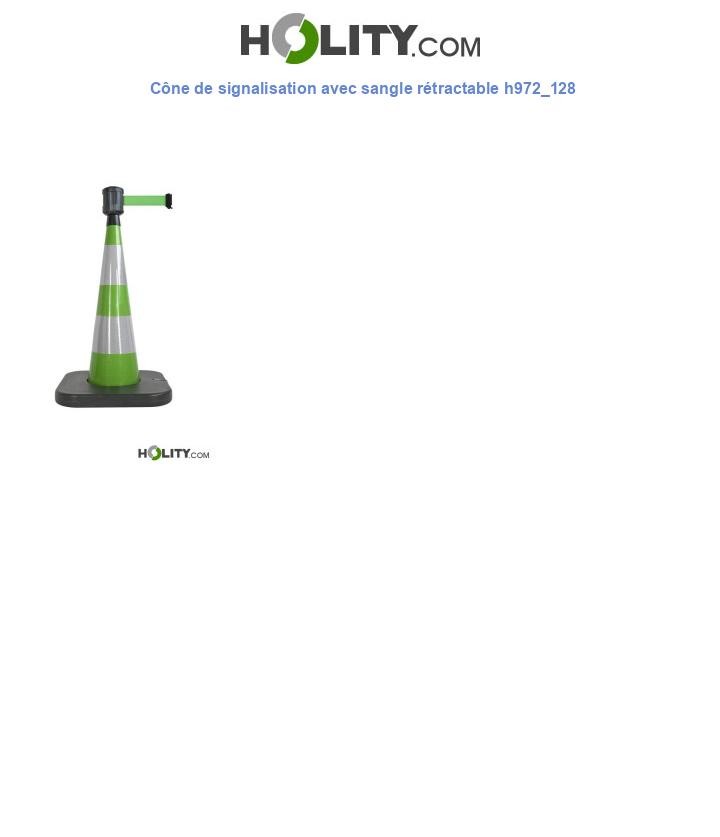 Cône de signalisation avec sangle rétractable h972_128